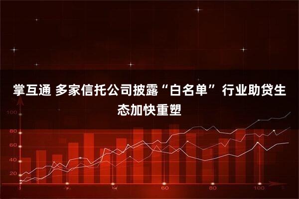 掌互通 多家信托公司披露“白名单” 行业助贷生态加快重塑